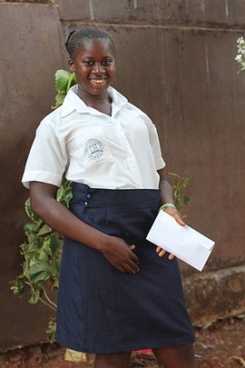 Fatamata - happy scholarship beneficiary africa girl