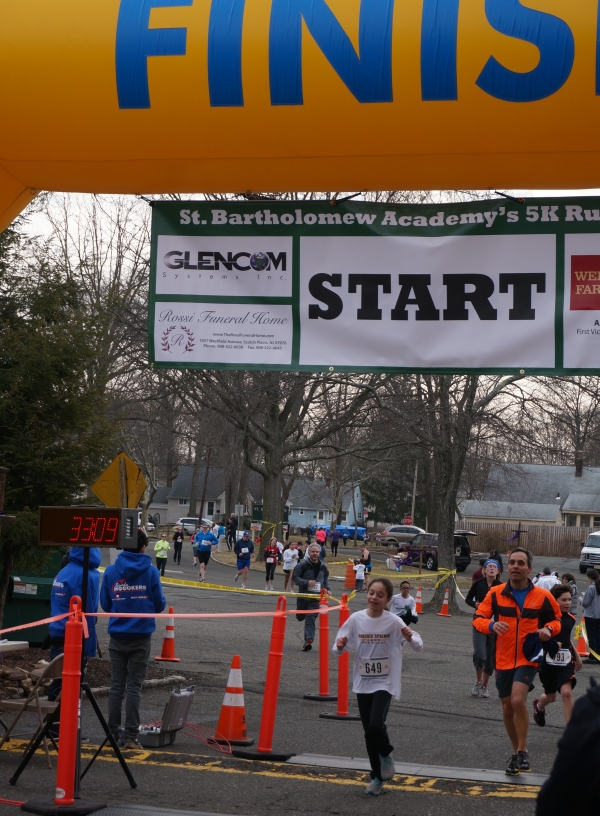 Julia at finish line