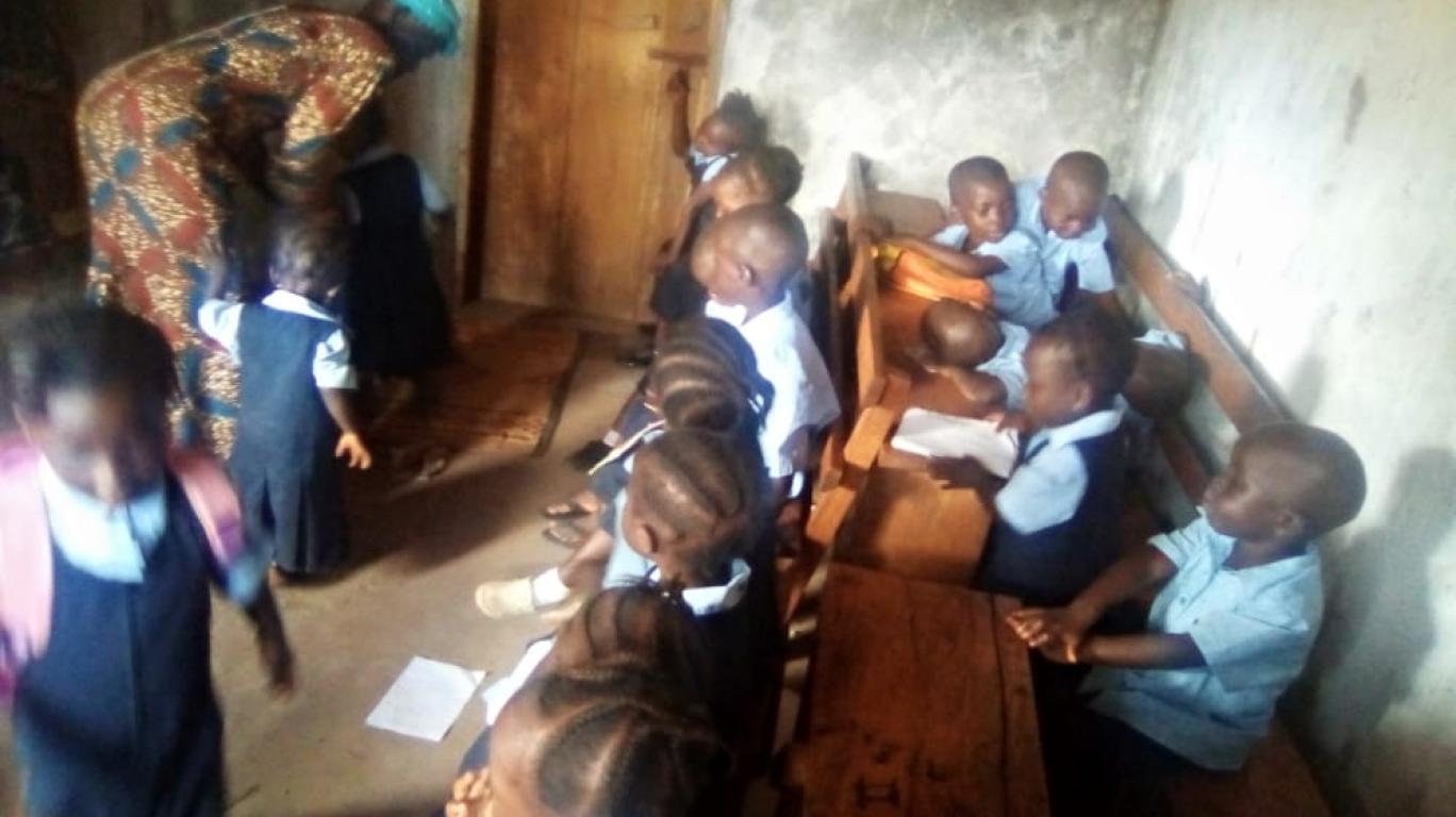 Nursery School Students in New Kamawornie Classroom